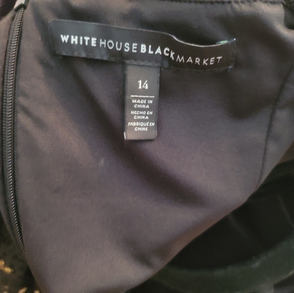 White House Black Market Velvet Keyhole Dress Sz 14 - Picture 6 of 6